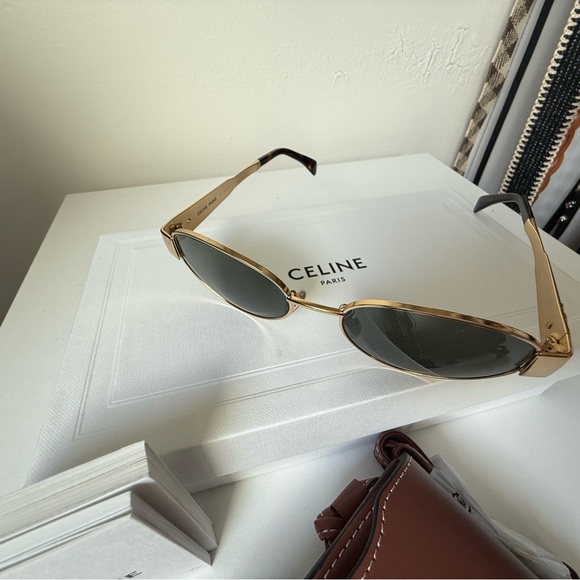 Celine - Triomphe Oval Metal Sunglasses (Brand new!) - Picture 5 of 9